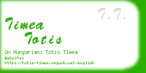 timea totis business card
