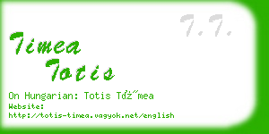 timea totis business card